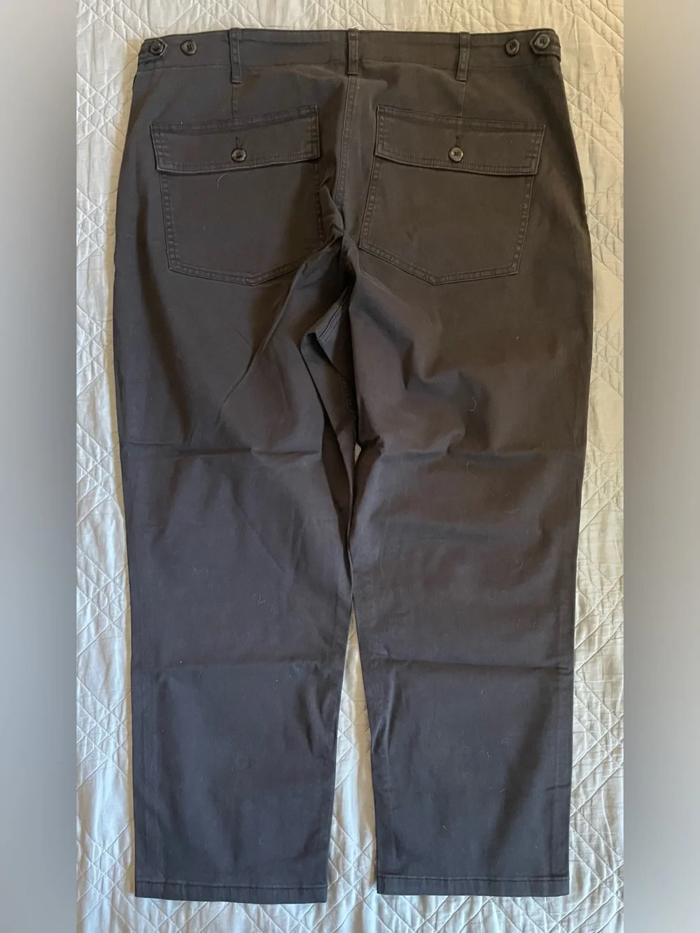 J CREW patch-pocket slim chino pant in Black Size 20 NWT $98 CS208